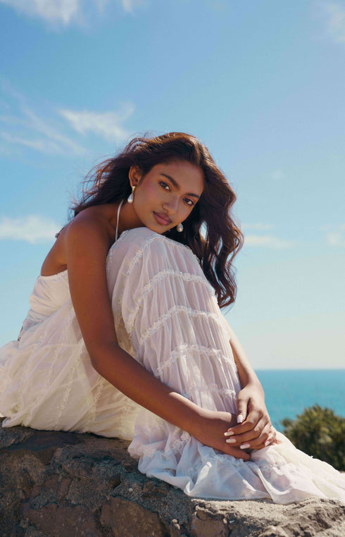 Gold Conch Large Baroque Pearl Earrings - House Of Pearls